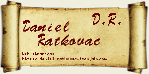 Daniel Ratkovac vizit kartica